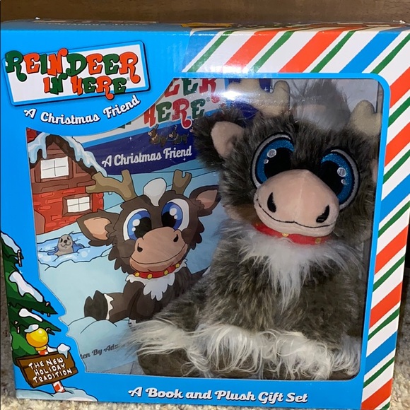 reindeer in here book and plush